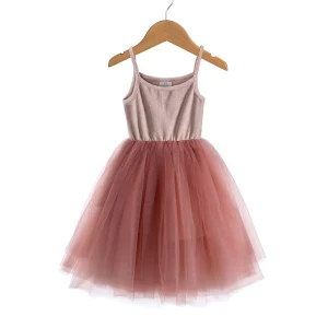 Robe Tutu princesse pour fille tulle sans manches coloris uni plage mariage 18 ans Kids Tales jersey polyester doux respirant facile d&rsquo;entretien