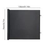 Porte d&rsquo;escalier rétractable bébé 130x78cm sans poinçon filet maille barrière sécurité sans perçage design moderne usage domestique protection enfants antidérapant