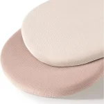 Ensemble de 2 coussins en tissu coussins pour chaises coussins de canapé tissu côtelé couleurs Dusty Pink et Cream design moderne usage domestique