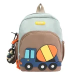 Sac à dos enfant cartoon camion de ciment design ludique écolier durable accessoires mignons 812 ans