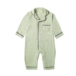 Combinaison pyjama bébé coton biologique manches longues nouveauné usage nocturne sécurité confort unisexe