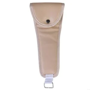 Pochette protection simili cuir housse repliable portable élégante minimaliste beige avec sangle clip Pochette protection simili cuir housse repliable portable élégante minimaliste beige avec sangle clip