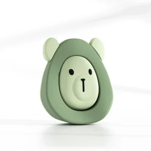 Butée de porte en silicone pour bébé design animal protègeporte doux et sécuritaire accessoire décoratif vert Butée de porte en silicone pour bébé design animal protègeporte doux et sécuritaire accessoire décoratif vert