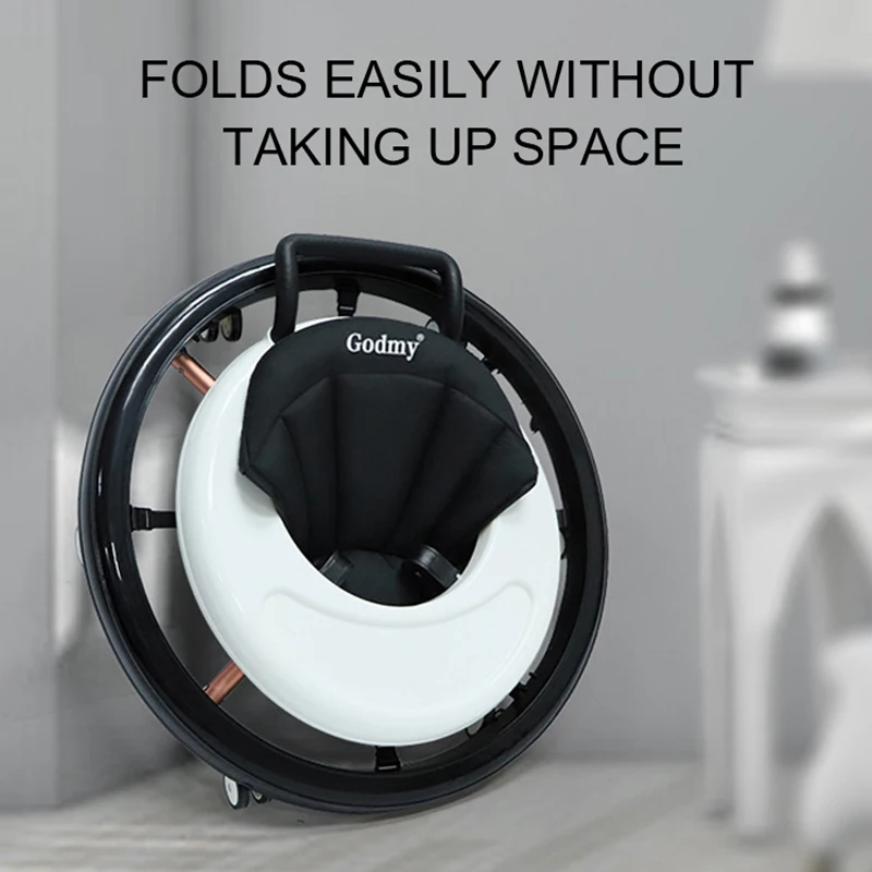 Trotteur bébé Godmy 518 mois roulettes pivotantes pliable multifonctionnel antiroulement antijambe siège réglable en hauteur sécurité maximale confort optimal