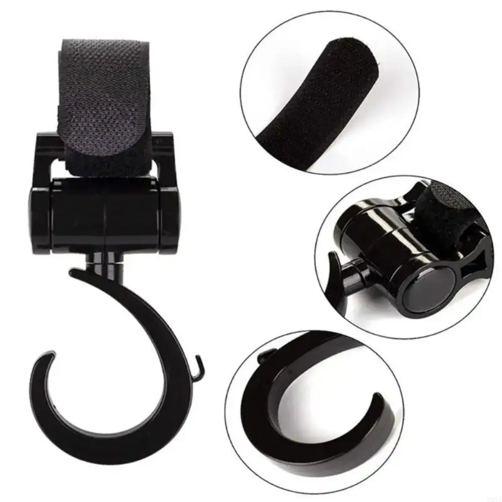 Grand crochet de fixation pour poussette sacs et accessoires design moderne et durable facile à installer sécuritaire et pratique pour les sorties