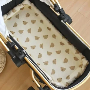 Cosy Poussette Bébé Coussin Transport Bébé 012 Mois Tissu Doux Motifs Ours Design Élégant Sécurité et Confort Cosy Poussette Bébé Coussin Transport Bébé 012 Mois Tissu Doux Motifs Ours Design Élégant Sécurité et Confort