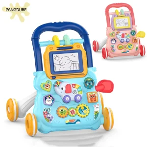 Trotteur bébé éducatif PANGDUBE avec jouets interactifs et écran de dessin pour apprentissage et amusement