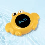 Compteur de température de bain flottant pour bébé thermomètre numérique LED design animé jaune sécurité et praticité pour les parents