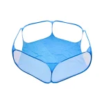 Enclos pour animaux cage portable pour chiots chatons lapins couleurs bleu design moderne tissu mesh sécurisé facile à transporter