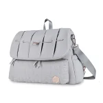 Sac à dos maternité bretelles amovibles compartiments multiples style moderne couleur grise sac à langer pratique