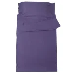 Ensemble housse de couette et taie d&rsquo;oreiller en polyester microfibre design minimaliste couleur violet profond adapté lit standard linge de lit moderne et confortable intérieur élégant