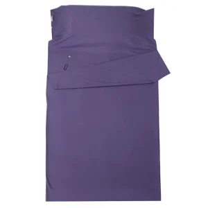 Ensemble housse de couette et taie d&rsquo;oreiller en polyester microfibre design minimaliste couleur violet profond adapté lit standard linge de lit moderne et confortable intérieur élégant