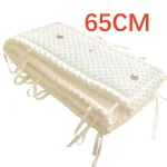 Parechocs de lit pour bébé protection douce et épaisse détachable personnalisable décoration chambre d&rsquo;enfant coton 65CM
