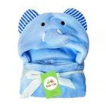 Cape à capuche éléphant bébé serviette de bain couverture microfibre douce confort sécurité poussette accessoires kolaco qualité premium aprèsbain plage printempsautomne