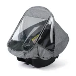 Housse de pluie transparente pour poussette landau et siège auto résistante au vent et à la pluie antipoussière confortable pour bébé