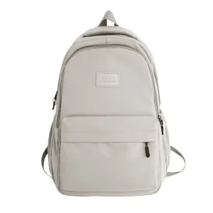 Sac à Dos Étanche Grande Capacité pour Enfant Cartable Scolaire Ordinateur Portable Style Préppy Beige Sac à Dos Étanche Grande Capacité pour Enfant Cartable Scolaire Ordinateur Portable Style Préppy Beige