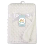 Couverture bébé douce et réconfortante texture en relief polyester hypoallergénique cadeau de naissance poussette literie bébé blanc simple style moderne