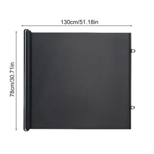 Écran de projection rétractable haute qualité 130×78 cm noir montage sans perçage adapté aux présentations et home cinéma