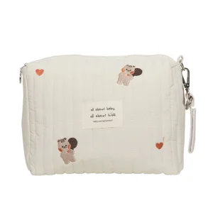 Organisateur bébé en tissu rembourré motifs animaux fermeture éclair poignée sac à langer pour poussette maman en déplacement