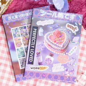 Autocollants décoratifs Gooka 45 feuilles design kawaii motifs colorés créatifs et polyvalents parfait pour scrapbooking journaling loisirs créatifs adolescents étudiants