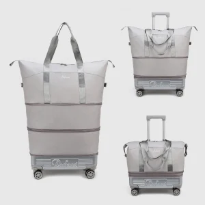 Sac à bagages à poulie universel valise pliable sac à roulettes léger grande capacité sac de voyage pour bébé sac à dos tiré à la main pratique et durable idéal pour sorties et voyages Sac à bagages à poulie universel valise pliable sac à roulettes léger grande capacité sac de voyage pour bébé sac à dos tiré à la main pratique et durable idéal pour sorties et voyages