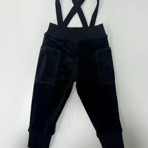 Pantalon bébé en velours noir à bretelles croisées coupe décontractée 24 ans confortable et élégant Pantalon bébé en velours noir à bretelles croisées coupe décontractée 24 ans confortable et élégant