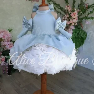 Robe demoiselle d’honneur enfant occasion spéciale tulle satin nœuds épaules dénudées fêtes anniversaire mariage look élégant intemporel Robe demoiselle d’honneur enfant occasion spéciale tulle satin nœuds épaules dénudées fêtes anniversaire mariage look élégant intemporel