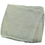 Couverture tricotée personnalisée au nom de bébé en coton respirant pour poussette berceau et lit cadeau parfait pour les nouveaunés