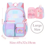 Sac à dos scolaire BAGOVIS pour fille design mignon couleurs dégradées poches multiples bretelles rembourrées usage quotidien école voyage