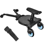Adapter universel de planche de marche pour poussettes siège avec reposebras roues pivotantes portable sécuritaire pour enfants en voiture ou déplacement