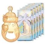Ouvrebouteille en métal doré à l&rsquo;effigie d&rsquo;un biberon accessoire cadeau pour baby shower fête prénatale mariage ou anniversaire