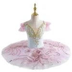 Costume de danse classique Tutu rose fille maman danseur Tutu en tulle satiné corsage brodé accessoires danse vêtements filles maman fille