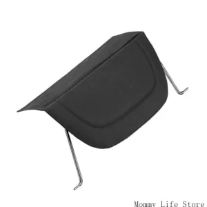 Support de jambe pour siège bébé en tissu noir avec armatures métalliques