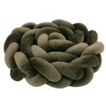 Coussin de protection pour lit bébé tressé à la main en velours design moderne 100cm à 400cm vert olive