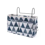 Organisateur suspendu portable pour soins bébé rangement berceau sac à couches en lin accessoires lit bébé