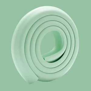 Bandes de protection d&rsquo;angle pour bébé de 2M avec rembourrage en mousse NBR souple, protections de pare-chocs de bord d&rsquo;angle de sécurité, adaptées aux tables de cheminée et aux cabi – light green 2m