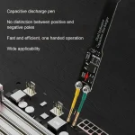Stylo de décharge de condensateur portable espacement réglable affichage LED AC DC outil de réparation électronique sécuritaire et pratique