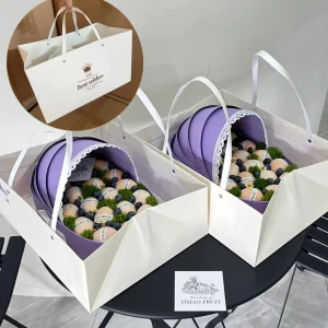 Coffret cadeau bébé nouveauné boîte à gâteaux de lune souvenir 100 jours cadeau anniversaire 1 mois 1 an sac carton blanc français petit format 33x17x8cm