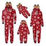 Combinaison de Noël pour famille ensemble pyjama mère et enfant vêtements unisexe style père Noël couleur rouge 2026