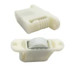 Poulie autobloquante en plastique pour meubles bébé tabouret chaise d&rsquo;étude rouleau pushpull 4 pièces blanc cassé