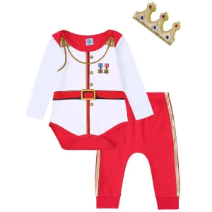 Costume Prince bébé garçon ensemble royal pour nouveauné vêtements de Cosplay Halloween tenue festive avec couronne