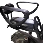 Accoudoir arrière de bicyclette pour enfant gardecorps véhicule électrique clôture arrière avec dossier ceinture de sécurité  noir