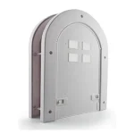 Porte pour chat et chien design arqué fenêtres intégrées plastique ABS durable accessoires pour animaux de compagnie solution pratique et sécurisée