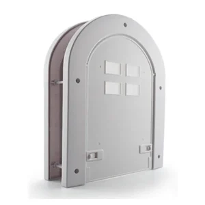Porte pour chat et chien design arqué fenêtres intégrées plastique ABS durable accessoires pour animaux de compagnie solution pratique et sécurisée