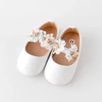 Chaussures bébé fille printemps été ballerines fleurs Cuir PU confortables antidérapantes étanches 03 ans mode élégant