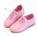 Chaussures enfants simili cuir rose pastel mode école occasion