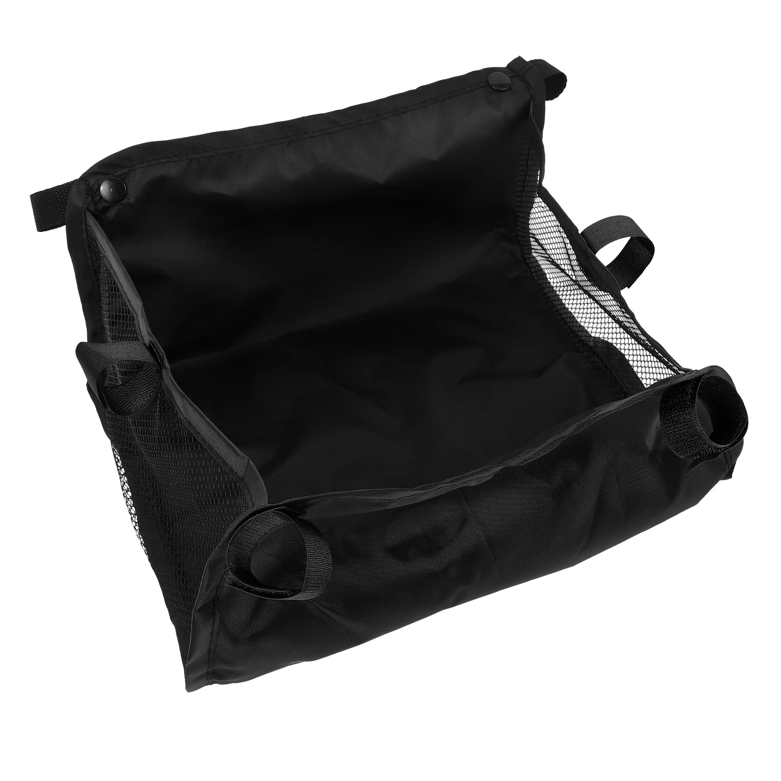 Organisateur de voiture pour siège arrière rangement multiusages tissu polyester et maille poches latérales fixation en tissu noir spacieux pratique pour bébé et famille