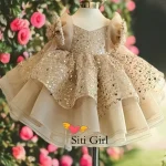 Robe princesse rose en tulle pour bébé fille idéale pour concours de beauté et fêtes d&rsquo;anniversaire