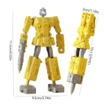 Robot transformant jaune figurine jouet portable ABS plastique durable pour enfants adultes collection jouets éducatifs enfants cadeau idéal