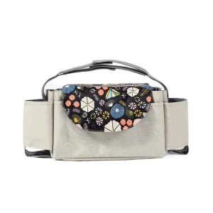 Sac de poussette multifonctionnel avec rabat imprimé sac à bandoulière maman rangement bébé style moderne portabilité optimale couleur multicolore